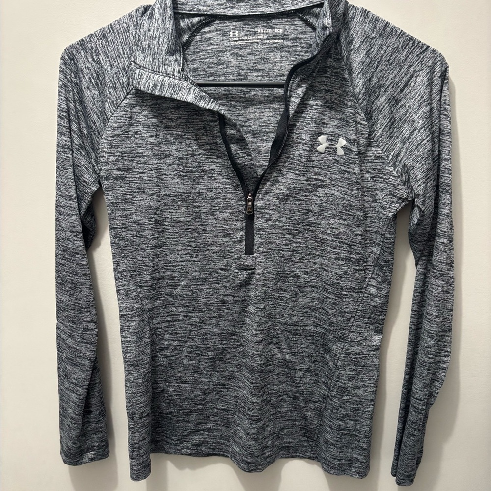 Under Armour Black and White Quarter-Zip Top